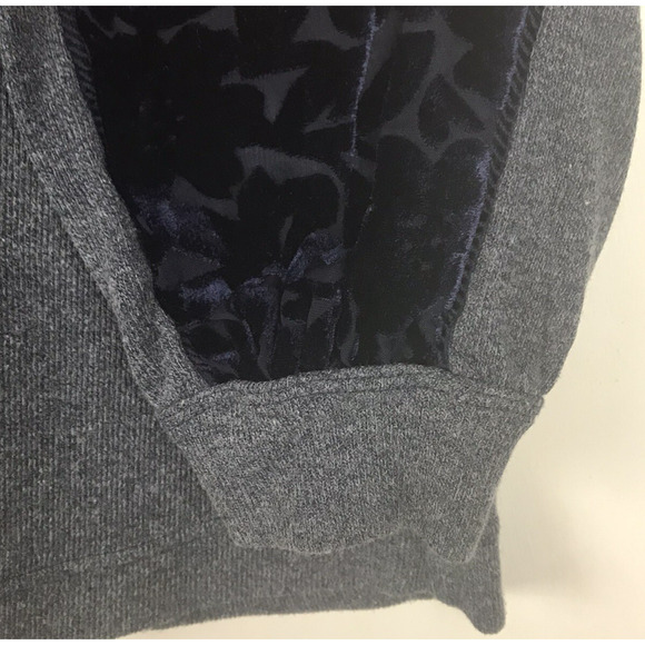 Soft Surroundings Zaida Top Long Sleeve Blue Burnout Velvet Floral Size Medium - Picture 3 of 7